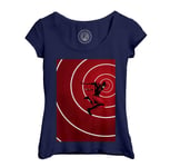 T-Shirt Femme Col Echancré Diable Rouge Personnage Bd Comics Bande Dessinee