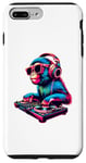 Coque pour iPhone 7 Plus/8 Plus Retro Monkey Dj Music Lover Headphones Disc Jockey