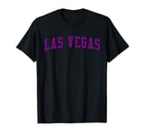 Las Vegas NV Varsity Style Sin City Throwback Purple Grunge T-Shirt