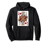 Zombie King of Hearts Halloween Card Design Pullover Hoodie