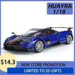 1:18 Huayra BC Alloy Sports Model Car Lelu Boy Diecast Metal Racing Vehicle Sound and Light Kid Fast and Furious