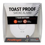 FireAngel Optical Smoke Detection Alarm Toast Proof 9V Battery 85dB  2 Pack esd