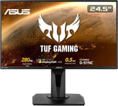 Tuf Gaming Vg258Qm-Ecran Pc Gamer Esport 24,5"" Fhd-Dalle Tn-280Hz-1Ms-16:9-1920X1080-400Cd/M²-Display Port & 2X Hdmi-Nvidia G-Sync-Extreme Low Motion Blur-Hdr 400,Noir