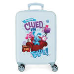 Blue´s Clues and You Valise de Cabine Bleue 38 x 55 x 20 cm Rigide ABS Fermeture à Combinaison latérale 34 2 kg 4 Roues Doubles Bagage à Main