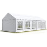 Intent24 - 4x10 m Tente de réception/Barnum blanc toile de haute qualité pvc 700 n economy - blanc