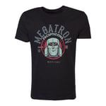 HASBRO Transformers Decepticons Megatron T-Shirt, Male, Small, Black (TS046217HS