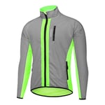 Veste De Vélo Imperméable Et Réfléchissante Pour Homme,Coupe-Vent,Brillante,Haute Visibilité,Pour La Course Nocturne,Printemps