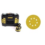 DEWALT Ponceuse Excentrique XR 18V 125mm Brushless - Appareil Électrique Sans Fil & Disques abrasifs 125mm grain 80 25 pièces DT3113