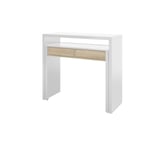 Usinestreet - calicosy - Bureau console extensible 2 tiroirs Consola - L100 cm