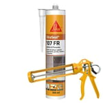 SIKA - Mastic acrylique pour joints & fissures - Spécial maçonnerie, portes, fenêtres -Int & Ext - Blanc- 300ml + Pistolet d'application