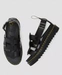 NEW!! DR MARTENS TERRY BLACK BRANDO LEATHER FISHERMAN SANDALS SIZE UK 12