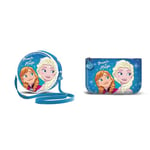 Disney La Reine des Neiges 2 (Frozen 2) Dream - Sac à Bandoulière Rond + Porte-Monnaie Carré Petit