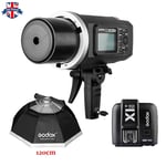 UK Godox AD600BM 2.4G HSS Flash Bowen mount+X1T-N For Nikon+120cm Softbox Kit