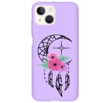 Coque violet Iphone 14 Dreamcatcher lune