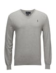 Polo Ralph Lauren Slim Fit Cotton V-Neck Sweater Grå