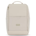 LARKSON Sac à Dos pour Ordinateur Portable Femmes & Hommes Beige - Niklas - Sac pour Laptop pour Voyage, Affaires & l'École - Backpack Léger & Hydrofuge