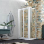 CABINE PAROIS DE DOUCHE PIVOT 90X80 CM H 185 EN ACRYLIQUE MOD. DELTA DUO