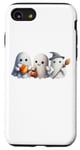 Coque pour iPhone SE (2020) / 7 / 8 Halloween Ghosts Witch Candy Corn Balai Citrouille Crochet Tricot