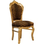 Biscottini - Chaise rembourrée Fauteuil baroque 101x58x56 cm Fauteuil de salon Chaise en bois Fauteuils de chambre style Louis xvi français