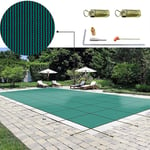 Vevor - Bache Piscine Rectangulaire 5,5x10,4m Couverture Protection Piscine pp contre Debris Neige Protege Piscine Maille Serree Ressort Inox Boulon