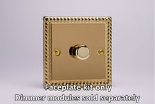 Varilight WG1 Matrix Faceplate Kit, classic georgian brass, 1-gang