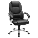 SONGMICS Chaise Ergonomique, Fauteuil Gamer, Siège Gaming Pivotant, Hauteur Réglable, pour Bureau, Télétravail, avec Roulettes, Noir OBG22B, 73 x 70 x 122 cm