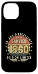 Coque pour iPhone 14 Janvier 1950 Cadeau Anniversaire Janvier 1950 75 ans Homme