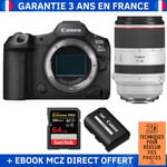 Canon EOS R5 Mark II + RF 70-200mm f/2.8 L IS USM + 1 SanDisk 64GB Extreme PRO UHS-II SDXC 300 MB/s + 1 Canon LP-E6P + Ebook '20 Techniques pour Réussir vos Photos' - Appareil Photo Hybride Canon