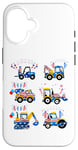 iPhone 16 Happy 4th Of July Crane Truck Construction Toddler Kids Boys Case