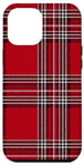 Coque pour iPhone 13 Pro Max Motif de Noël à carreaux rouges