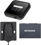 NETGEAR MR5200 Nighthawk Routeur Mobile 5G SIM WiFi 6 sécurisé puissant 1.8 Gbit/s, Connecte jusqu’à 32 appareils, Compatible toutes SIM tous opérateurs, Batterie longue durée