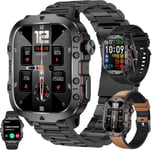 Montre Connectée Homme Avec Appel Bluetooth, 1,96\U201d Amoled Smartwatch Avec 123 Modes Sportifs 5atm Étanche, Tracker D'activité, Sommeil, Spo2, Fréquence Cardiaque, Smart Watch Pour Ios Android (M