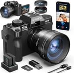 5K Digital Camera, 48MP/60FPS Cameras for Photography, Video/Vlogging Camera for