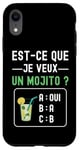 Coque pour iPhone XR Est-ce que je veux un mojito cadeau drôle apéro homme femme