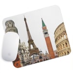 UK Seller Anti-Slip Gaming Mouse Pad Mat PC Laptop White World Monument Cool