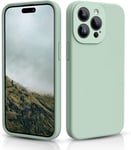 CALOOP Liquid Silicone Case Designed for iPhone 15 Pro Max Case, Mint Green