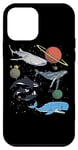 iPhone 12 mini Galaxy Space White Shark Fin Costume Adult Mens Womens shark Case