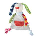 sigikid 41274, fille et garçon, doudou en tissu lapin, coloris gris/rayures 'Ringeldingel'