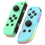 Manette compatible avec Switch Switch Sans Fil Bluetooth Joy-Con Contrôleurs Gamepad (Contrôleur non Officiel) - Bleu Clair/Rouge