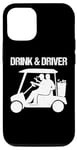 Coque pour iPhone 15 Drink And Driver Balle De Golf Tee Vert Handicap Driver Golf