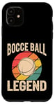 Coque pour iPhone 11 Boule de pétanque vintage Legend Retro Sports