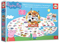 Educa Lince Peppa Pig 18509 Jeu de société pour Enfants 70 Images, améliore Les Reflets et l'acuité visuelle des garçons et des Filles. Jeu de Plateau pour Toute la Famille, recommandé à partir de 3