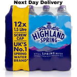 Highland Spring 12 X 1.5 Litre Still Mineral Water. Next Day Delivery