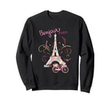 Bonjour Paris Eiffel Tower The Sign Of Love France Parisian Sweatshirt