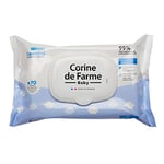 Corine de Farme - Lingettes Nettoyantes pour Bébé Change Water Essential x70 - Produit de Toilette Fibre d'Origine Végétale - 99% d'Eau Ultra-Purifiée - Hygiène dès la Naissance - Capot Refermable