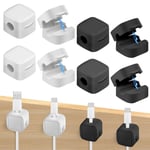 12 Pièces Clips Câbles, Organisateur Câble Magnetique Range Cable Bureau Magnétique, Organiseur De Câbles De Bureau Réglable Pour Bureau, Table De Nuit, Hdmi, Usb