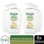 Simple Sensitive Skin Expert Moisturising HandWash with Chamomile Oil 250ml, 6pk