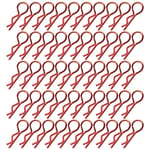 Paquet de 50 Pinces pour Carrosserie rc Bent Springy r Pins Noir PièCes Rechange Voitures à L'éChelle 1/12 Rouge