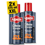 Alpecin Caffeine Natural Hair Shampoo C1 2x 375ml | Against Stronger Thinning...