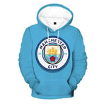 Manchester City Boys Hoody Fleece Graphic Kids OFFICIAL Football Gift CRWY-400827 Barn 140 CRWY-400827 Barn 140